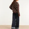 SMASHED LEMON SWEATER WITH POLKA DOT