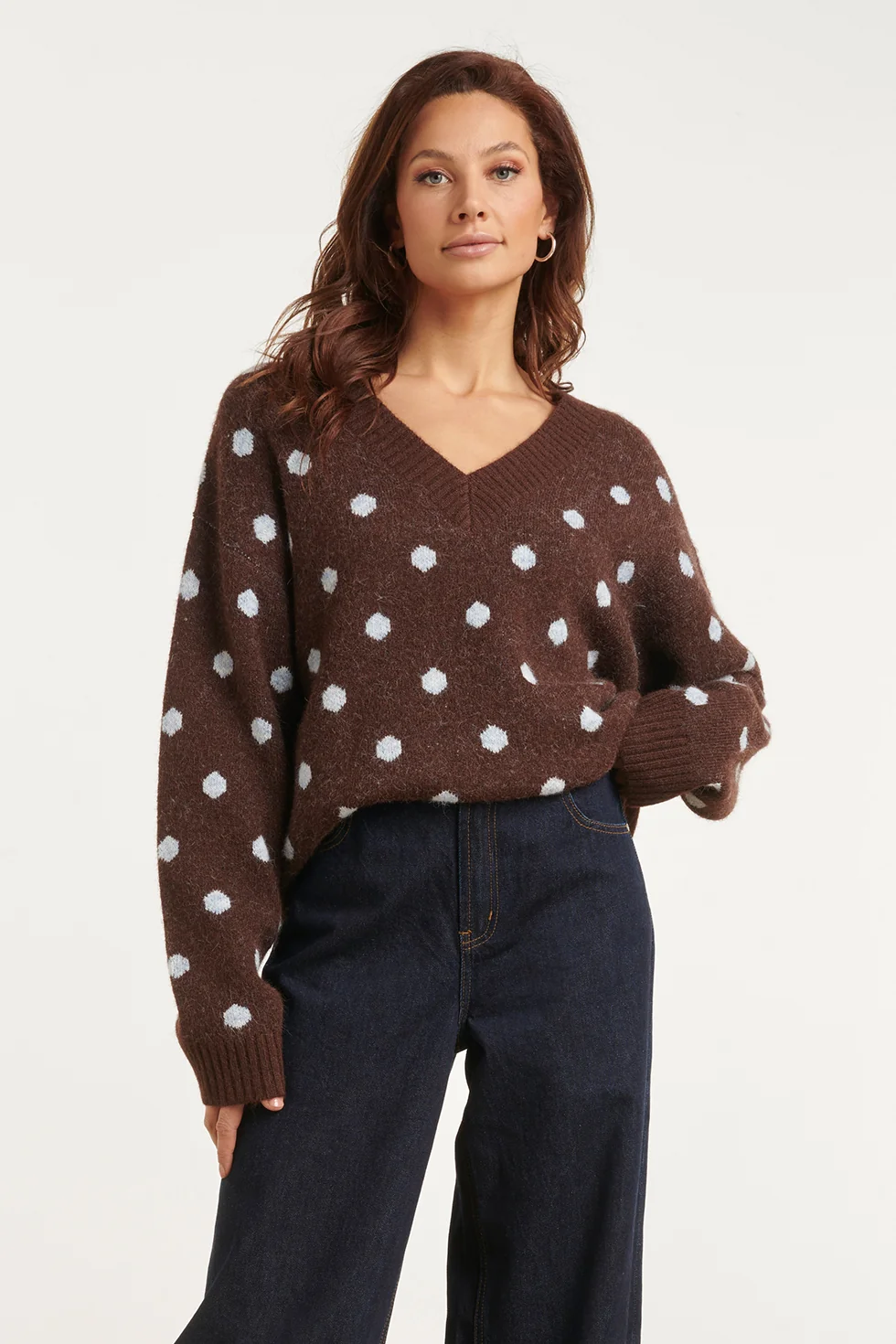 SMASHED LEMON SWEATER WITH POLKA DOT