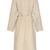 SMASHED LEMON LONG COAT WITH TIE BELT