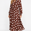 SMASHED LEMON DRESS WITH POLKA DOT