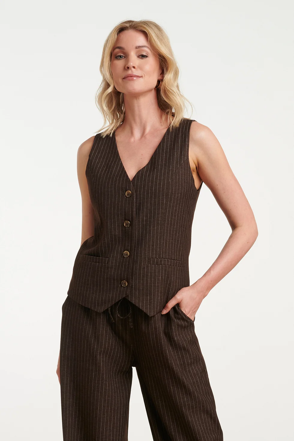 SMASHED LEMON PINSTRIPE VEST