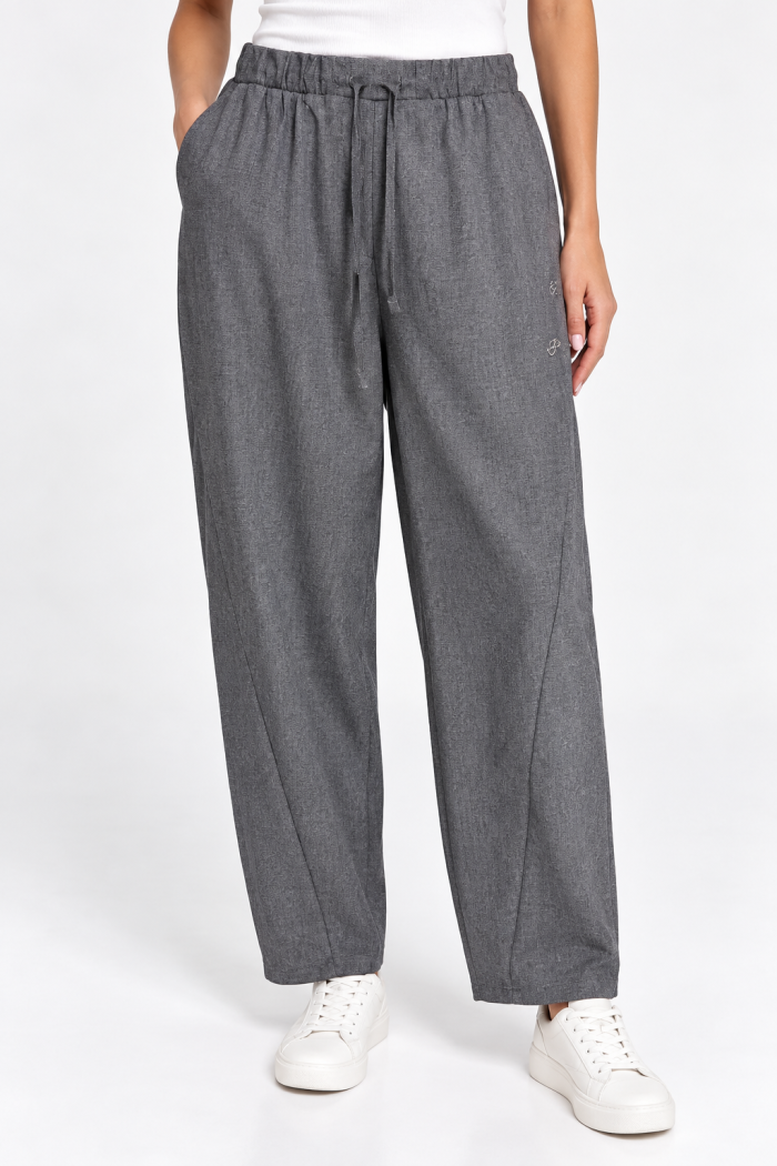GEAY PANT PLEASE JACKET BLACK GREY WIDE-LEG TROUSERS
