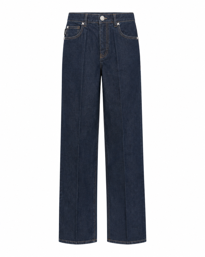RICHMOND X BLUE DARK STRAIGHT-LEG VARAVAL JEANS