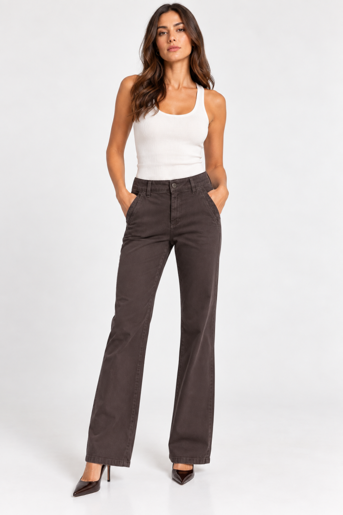 PLEASE JEANS BLACK COFFEE PANTS