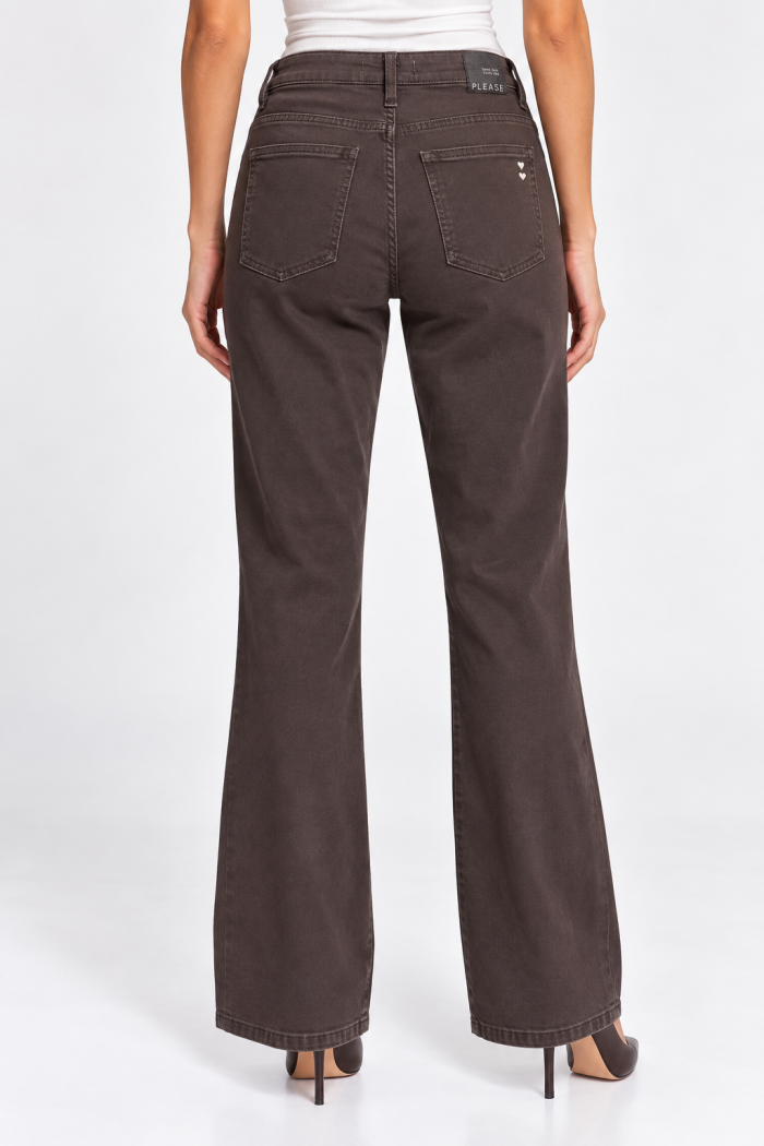 PLEASE JEANS BLACK COFFEE PANTS