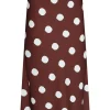 SMASHED LEMON MIDI SKIRT WITH PLAYFUL POLKA DOT PRINT