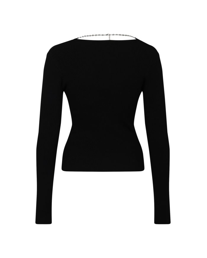 RICHMOND RIBBED SWEATER GOVAR WITH DETACHABLE SILVER NECKLACE
