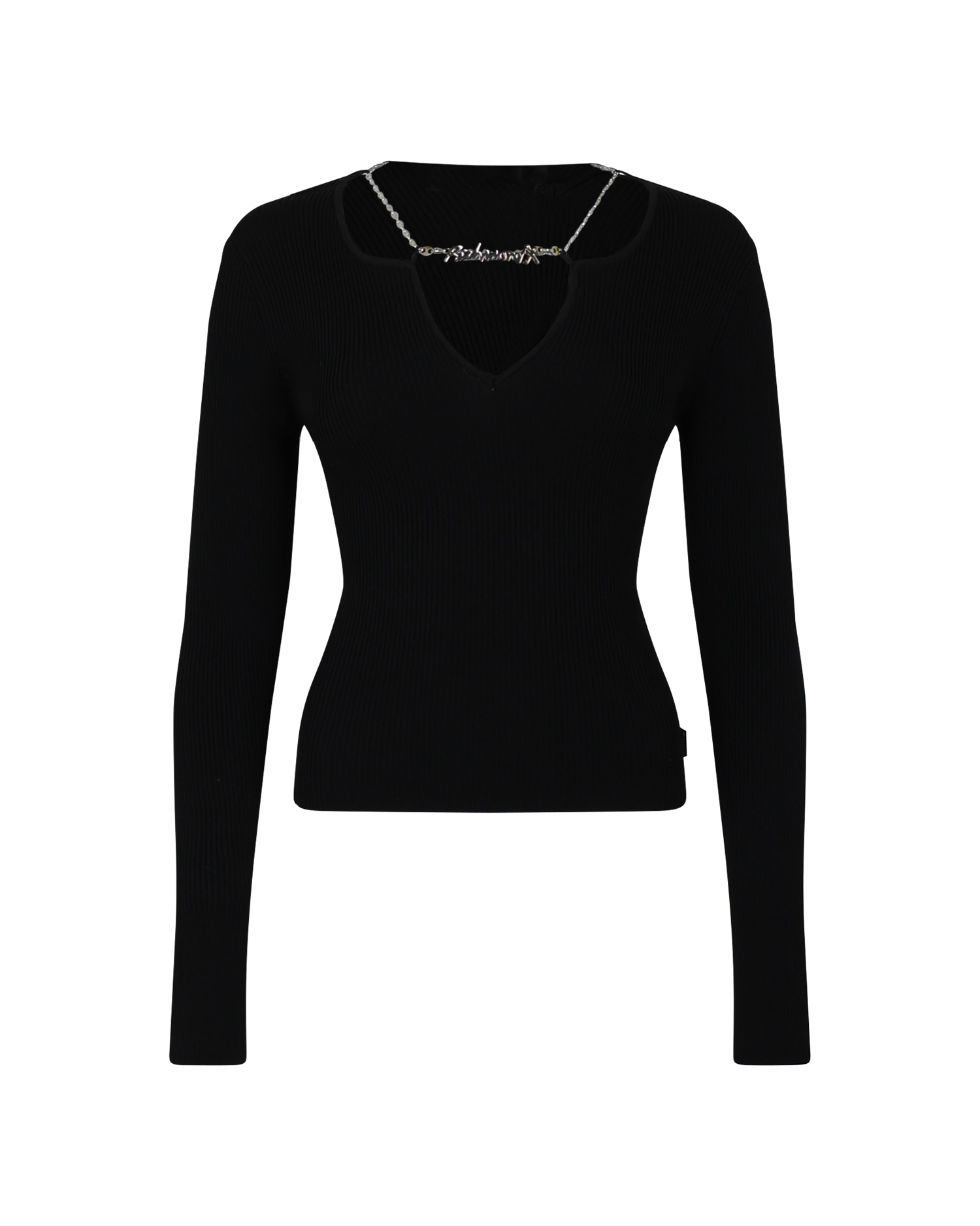 RICHMOND RIBBED SWEATER GOVAR WITH DETACHABLE SILVER NECKLACE