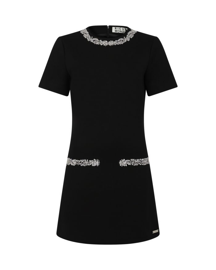 UWA26318VE RICHMOND X NARLI SHORT BLACK DRESS