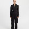 CACHE CACHE BLOUSE WIT SHEER SLEEVES