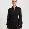 CACHE CACHE BLOUSE WIT SHEER SLEEVES
