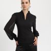 CACHE CACHE BLOUSE WIT SHEER SLEEVES