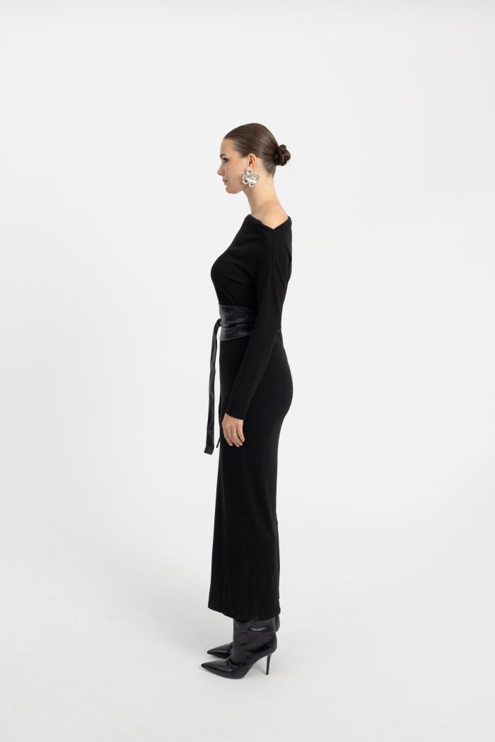 CACHE CACHE DRESS WITH LEATHER BELT
