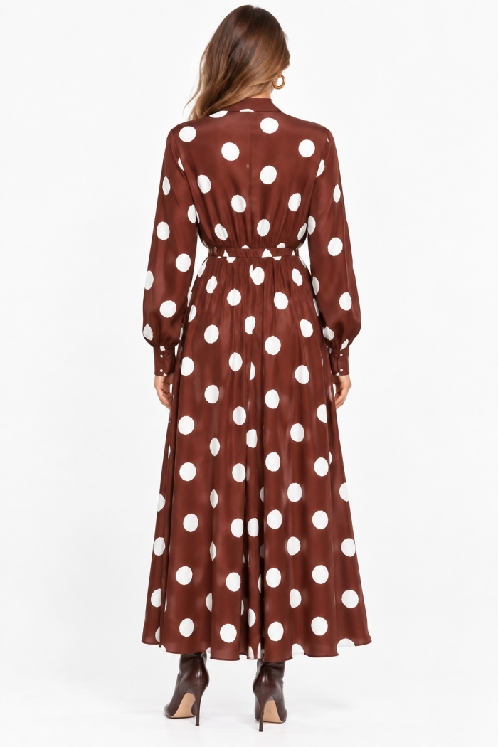 SMASHED LEMON DRESS WITH POLKA DOT