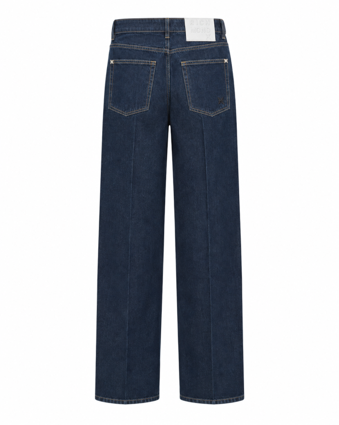 RICHMOND X BLUE DARK STRAIGHT-LEG VARAVAL JEANS