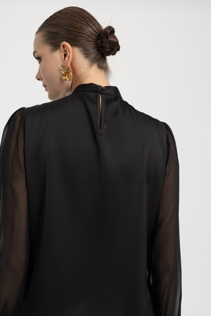 CACHE CACHE SATIN ELEGANT  BOW BLOUSE