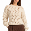 ;;; SMASHED LEMON KNITTED OPENWORK SWEATER