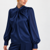 CACHE CACHE SATIN ELEGANT  BOW BLOUSE