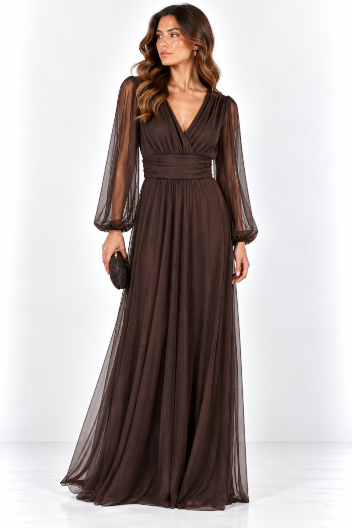 ΚΑΦΕ ΦΟΡΕΜΑ - Αντιγραφή ANASTASIA+ME ELEGANT TULLE MAXI DRESS
