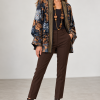 ANASTASIA+ME VELOUR FLORAL JACQUARD JACKET