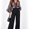 ANASTASIA+ME FLORAL SHEER SHIRT