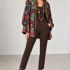 ANASTASIA+ME VELOUR FLORAL JACQUARD JACKET