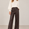 ΠΛΕΑΣΕ PLEASE LEATHER WIDE-LEG TROUSERS