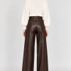 ΠΛΕΑΣΕ. ΠΙΣΩ PLEASE LEATHER WIDE-LEG TROUSERS