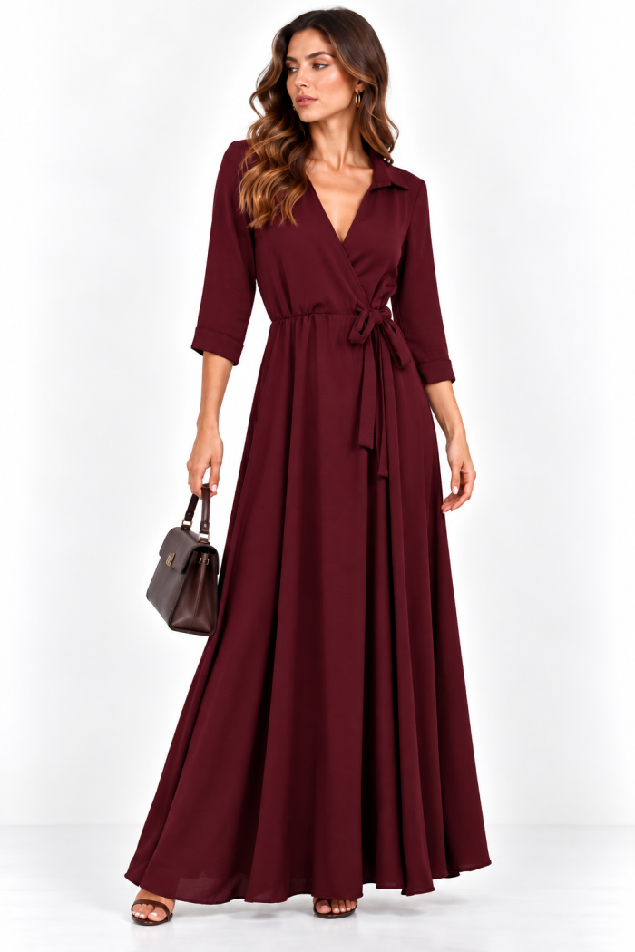 ANASTASIA+ME WRAP MAXI DRESS